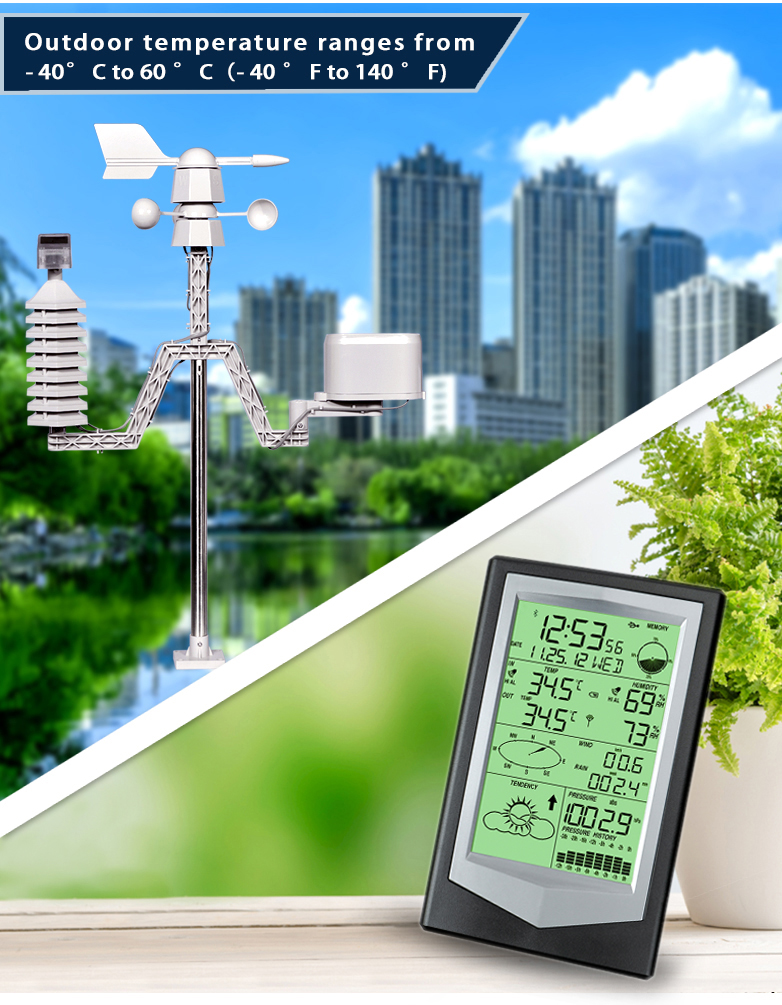 Monitor Indoor And Outdoor Conditions With This Wifi Wireless Household Weather Station