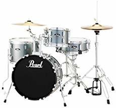 China Pearl Roadshow 5-piece Complete Drum Set with Cymbals - 22 Kick - Charcoal Metallic on sale