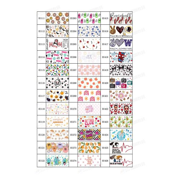 UVDTF packaging custom UV transfer stickers 16oz cup sleeve 24oz stickers DTF transfer waterproof labels