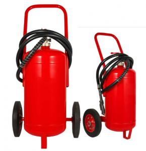 China 25kg Mobile Fire Extinguisher Cart Type Wheel Type Moisture Proof on sale