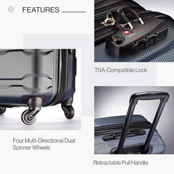 Omni PC Hardside Expandable Luggage with Spinner Wheels, Carry-On 20-Inch, Teal