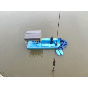 Pond Removal Blue Algae Boat River Collecting Rubbish Ship