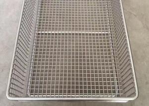 Quality 304 Rectangle Wire Mesh 1.6mm Stainless Steel Storage Baskets For Kitchen wholesale
