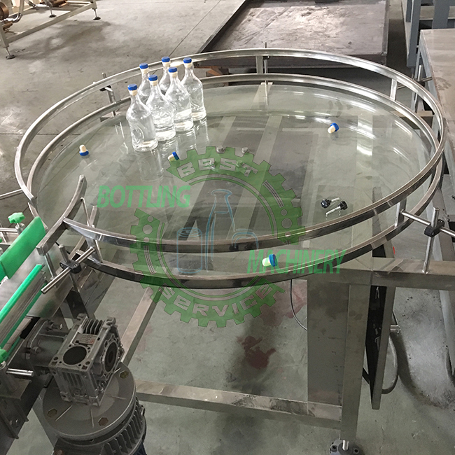 Accumulation Collection Machine With Turntable Tray For Bottle Unscrambler