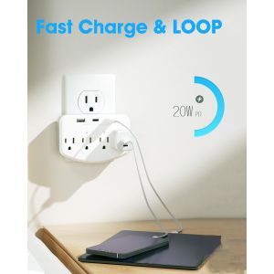 Miniature Wall Outlet Hidden Camera Wifi Charger Hidden Camera White