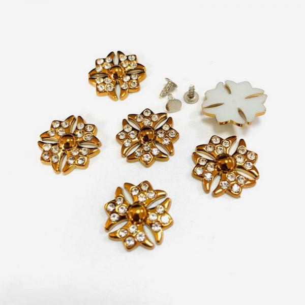 Wholesale ABS garment rivet with nail rhinestone decoration plastic ornament