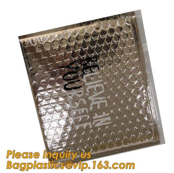 Holographic Zipper Slider Zip Lock Bubble Bag,Cosmetic Zipper Bag/Rose Gold Slider Bubble Bag with Logo,Slider Bubble Zi