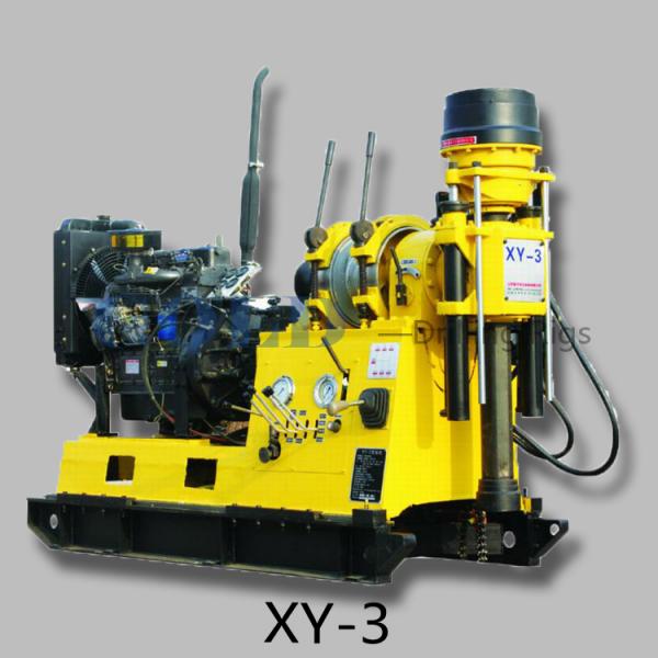 Cheap XY-3 conventional water well drilling rig, mud rotary drilling machinery for sale