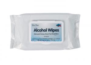 Quality Alcohol Wipes Flushable Wipes Non-woven Fabric 75% Alcohol Inhibit Bacteria wholesale