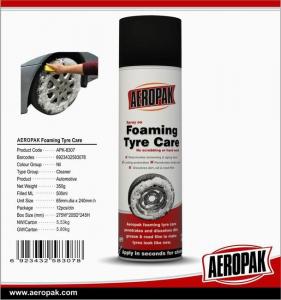 China Aeropak Car Care Products Dissolves Dirt oil Foam Tire Cleaner MSDS Certificate on sale