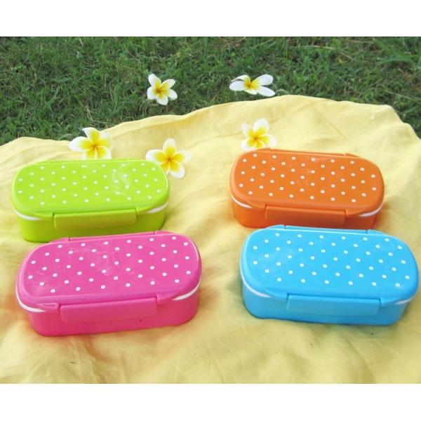 470ml colorful lunch box & plastic lunch box & green/blue/ pink color food carrier
