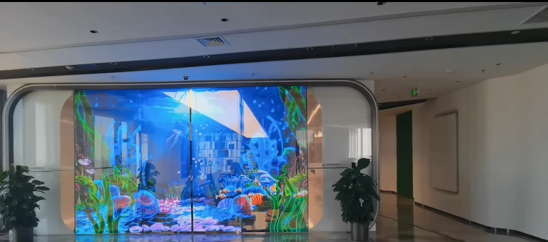 Customized Lightweight Holographic Ultra-Thin Transparent LED Film Screen for Shopping Mall Window
