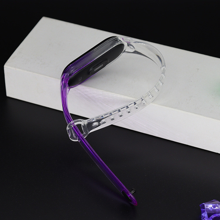 Transparent 5 Gradient 5.9" TPU Silicone Wrist Watch 23mm Width