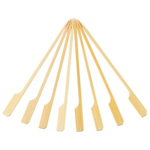 Quality 18cm Flat Wooden Bamboo Paddle Picks Sticks For Marshmallow wholesale