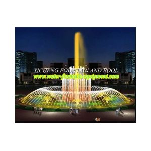 Customized Water Fountain Equipment , Programme Land / Pond Musical Fountain