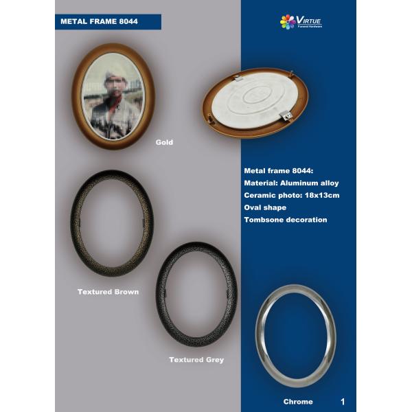 Oval Shape Photo Frame 8044 For Tombstone Decoration And Memory