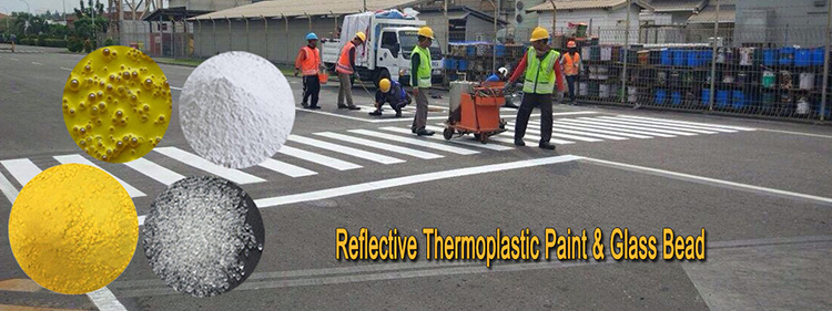 Hot Melt Road Marking Powder Coating With Reflective Glass Beads