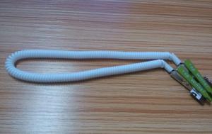 Quality Medical dental bib clip flexible plastic spring coil chain with crocodile clip white color wholesale