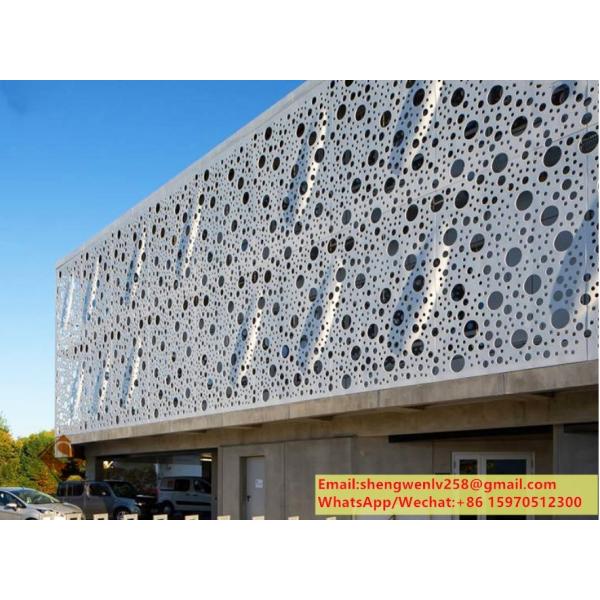 Perforated Metal cladding architecture facades aluminum solid wall cladding