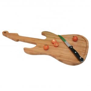 China Household 8.6 X 0.6 X 19.4 Inches Bamboo Kitchen Cutting Boards Guitar Shape Wooden on sale