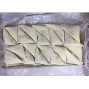 Triangle - Shaped Frozen Spring Rolls , Frozen Vegetable Samosa Chinese Snack