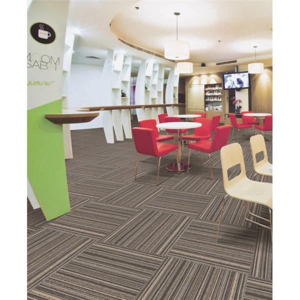 Sound proof Hotel Striped Carpet Tiles Beautiful Pattern Design CE , ISO Certified