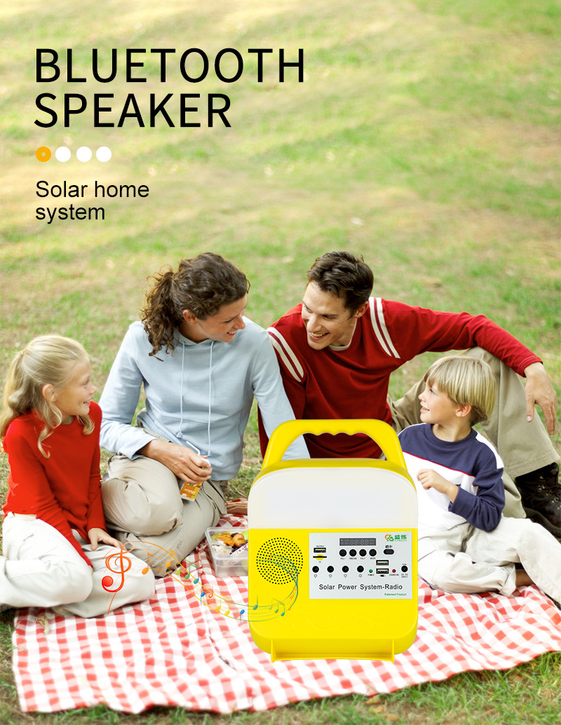 Mini Portable Solar Charging Station Solar Powered Lighting Radios System Kit For Home Use with fan