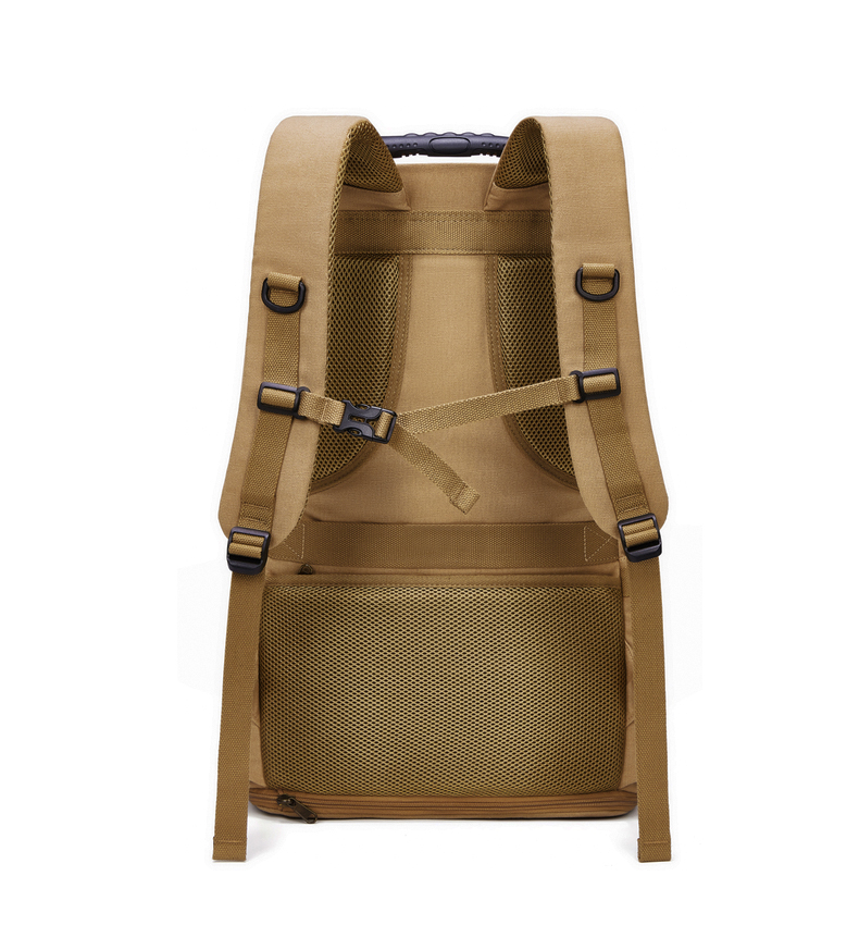 Retro Large Capacity Outdoor Travel Bags Mens Canvas Laptop Backpack 56-77 Litre