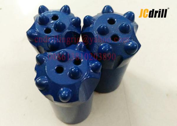 Cheap Tungsten Carbide Tapered Button Drill Bit For Rock / Mining 7/11/12 Degree for sale