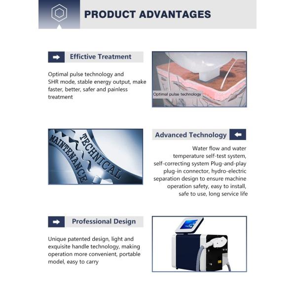 No Pain E-light Laser Machine Hair Removal OPT SHR IPL Machine