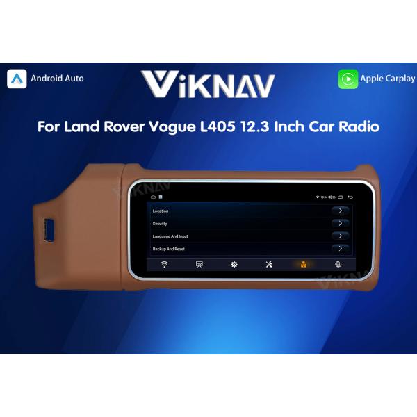Viknav 12.3 Inch Touch Screen Car Radio For Land Rover Range Rover Vogue L405 2013-2017 Multimedia Player GPS Navigation Head Unit (Brown)