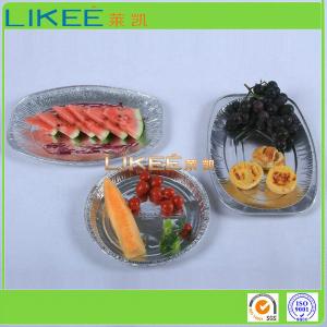 China Picnic Oval Aluminum Tray Feezer Safe Oven Safe Strong Barrier on sale