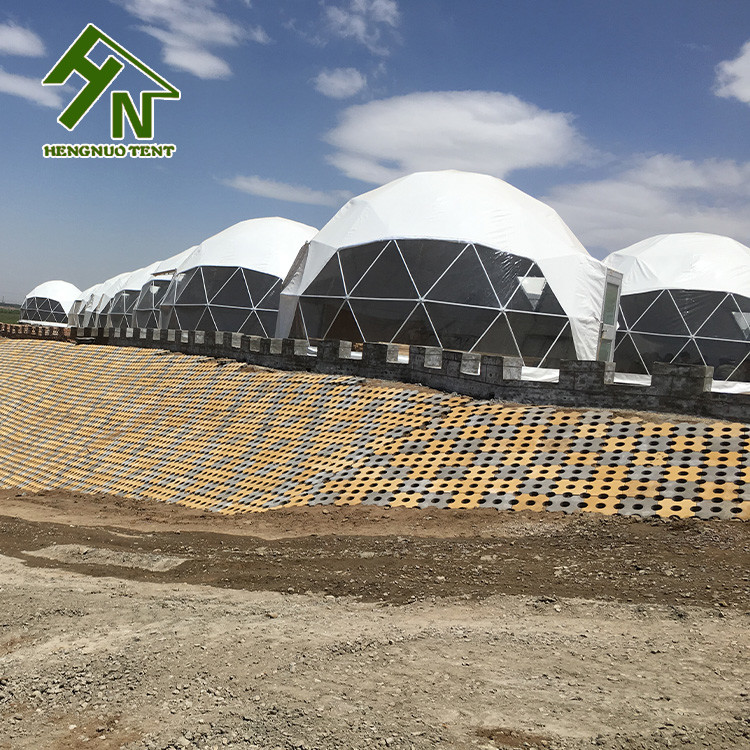 Outdoor Winter Safari Geodesic Dome Tent Fire Resistant Glamping House Tent