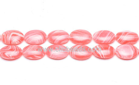 Buy cheap Red Synthetic Striped Turquoise Puffy Ovals Gemstone Bead Jewellery Supplies from wholesalers