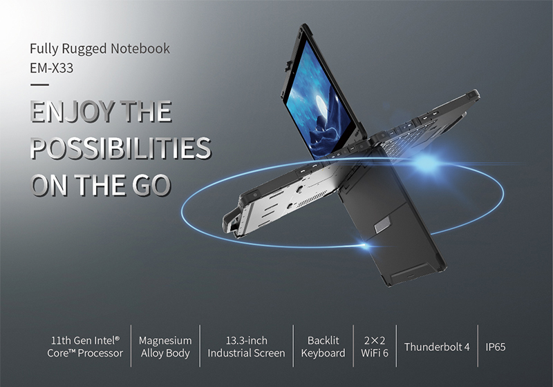 Rugged 13.3 Inch Core i7/I7 5g Touch Laptop with Anti-Peeping Camera and Fingerprint