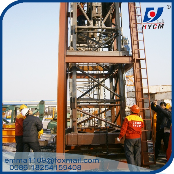 QTZ80(5015) Inner Climbing Tower Crane Inside Building in Phillipines