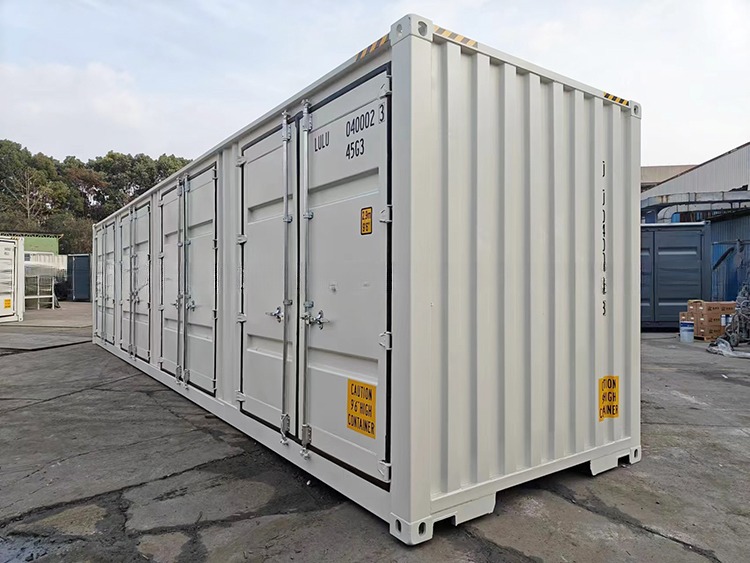 40ft High Cube Open Side Shipping Container with 12192 x 2438 x 2896 mm External Dimensions and Customizable Features
