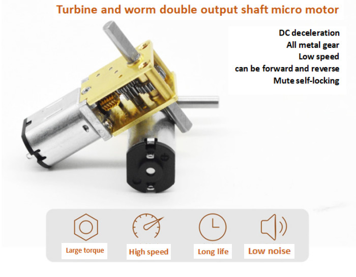 Metal N20 DC Gear Motor 12V 381rpm Slow Speed High Torque Engine
