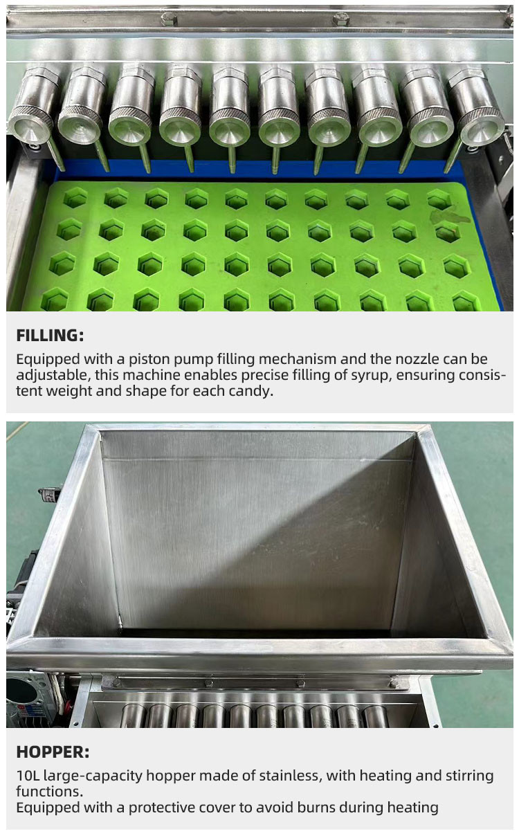 Small Candy Depositing Lab Candy Mini Depositor Multi Function Gummy Candy Lollipop Making Machine