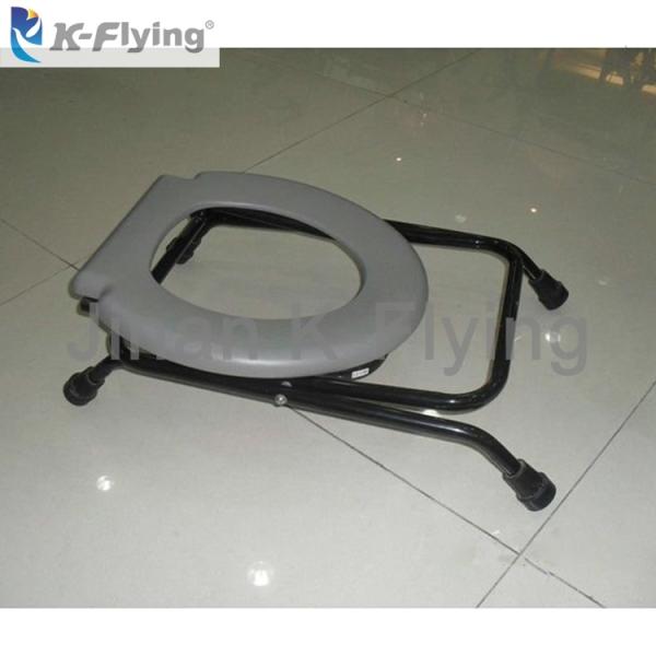 Stable Steel Medical Rehabilitation Equipment Folding Elderly Commode Toilet Chair