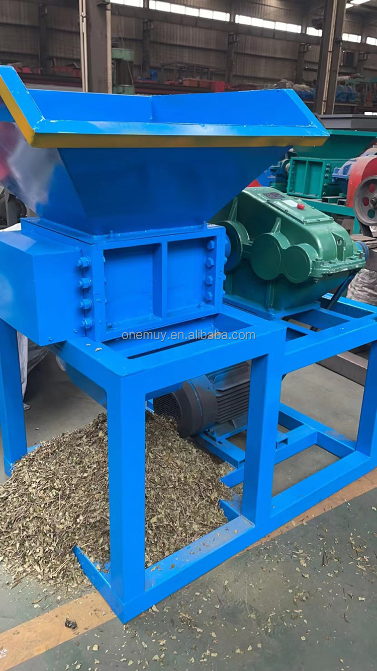 Custom Double Shaft Single Motor Shredder for Scrap Heavy Melting PVC HDPE PP PET