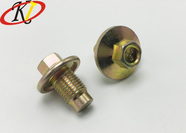 Cheap Yellow Galvanised Dog Point  Hex Flange Bolts For Car Belt Grade 5 UNC Thread for sale