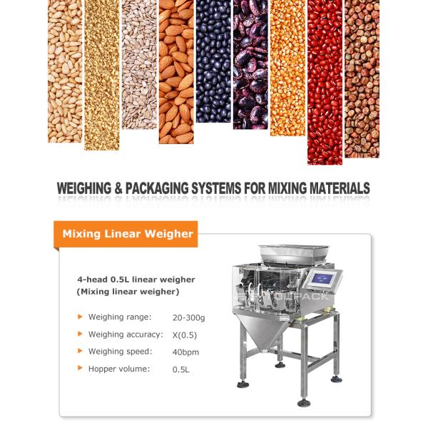 Multi-Materials 2.5kg Pet Food Packaging Machine With Multihead Weigher Linear Weigher For Ziplock Doypack Pouch Packing