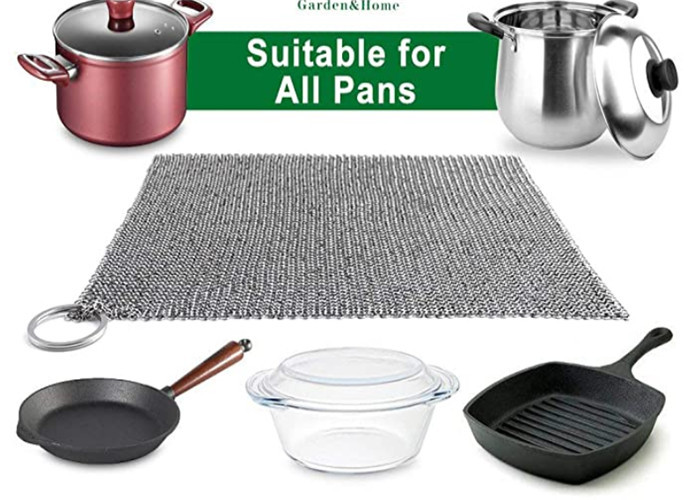 8''X6'' Chain Mail Pot Scrubber Cleaners SS316 Material