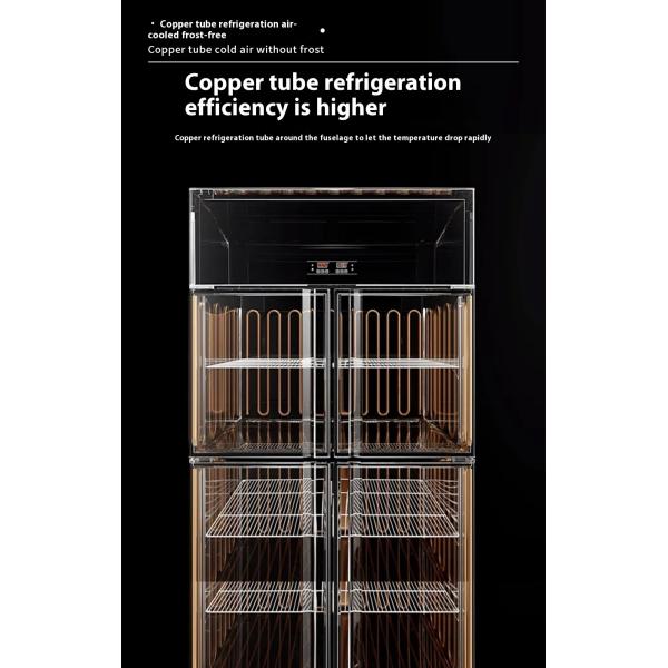 560L Commercial Single Luxury Glass Door Beverage Display Chiller Showcase Supermarket Refrigeration Freezer Air Cooler Cooling