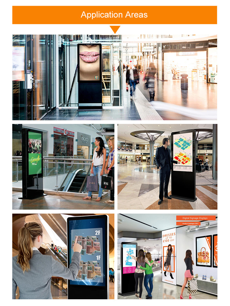 1920*1080 Stand Alone Digital Signage 43 Inch TFT 1080p FHD 500cd/m2 Brightness