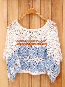 Quality Crocheted Lace Women Shirts For Dress Cover Up Casual Wearing Summer 2015 new Pull over wholesale