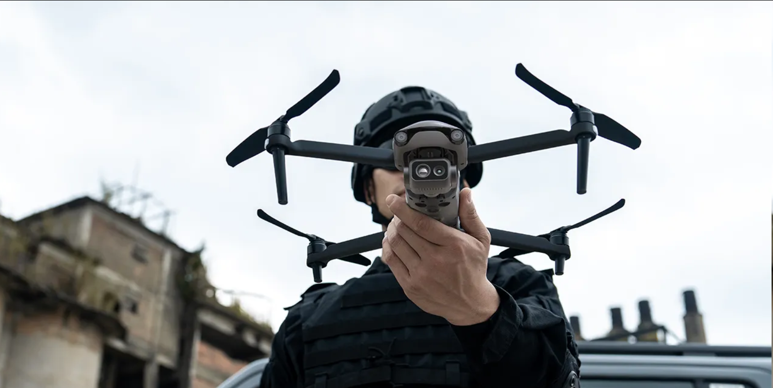 Compact folded dimensions of EVO Lite drone