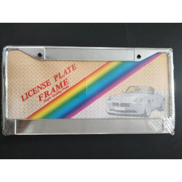 YK-LPF816 Universal Chrome American Car License Plate Frame Flat Zinc Alloy License Plate Frame From China Factory