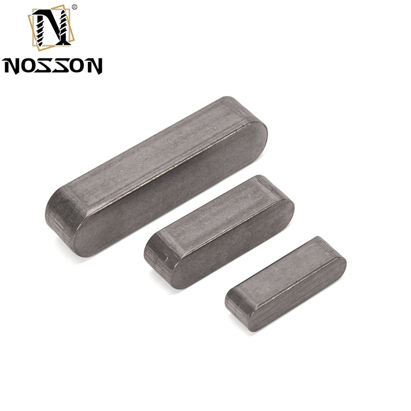 Water Treatment Bolts length 8mm ANSI Standard DIN6885 Type A Round Ended Shaft Key Carbon Steel Flat Pins Parallel Key with Galvanized Finish